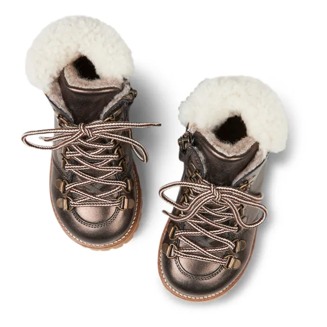 Gefütterte Boots Shearling Winter | Schwarz