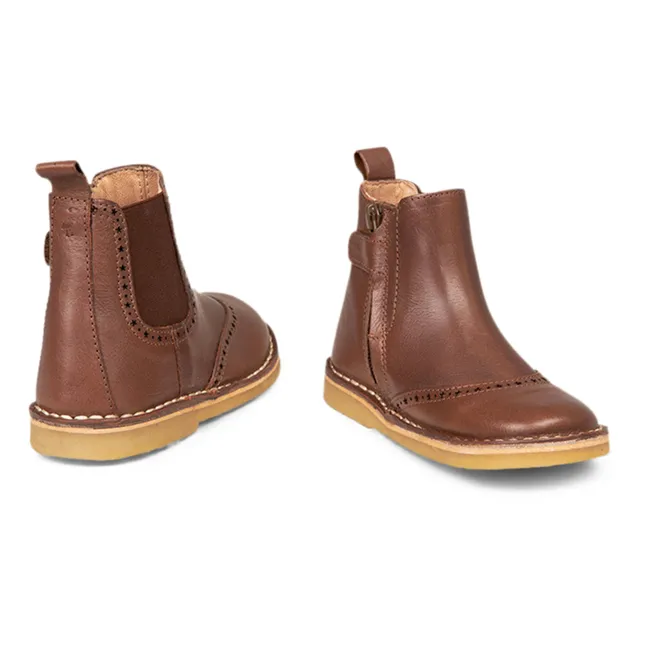 Star Zip Ankle Boots | Brown