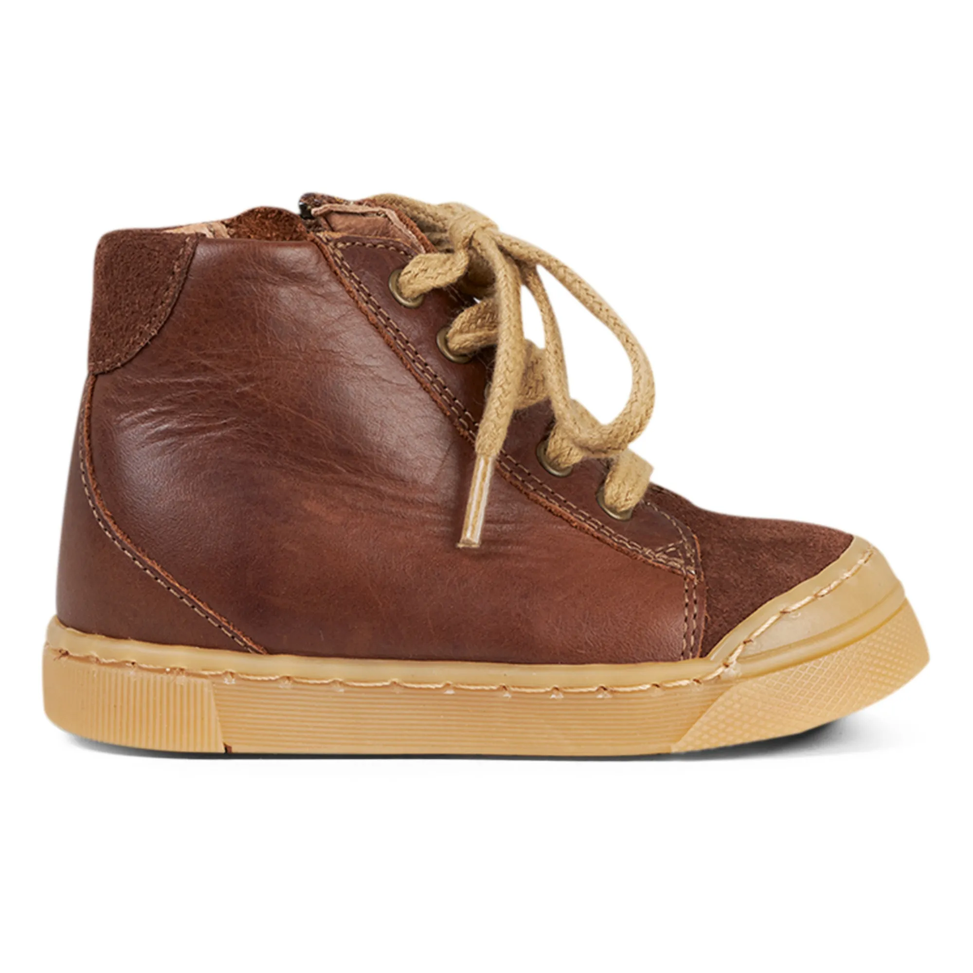 Petit Nord Brown Zip-Up Sneaker Booties
