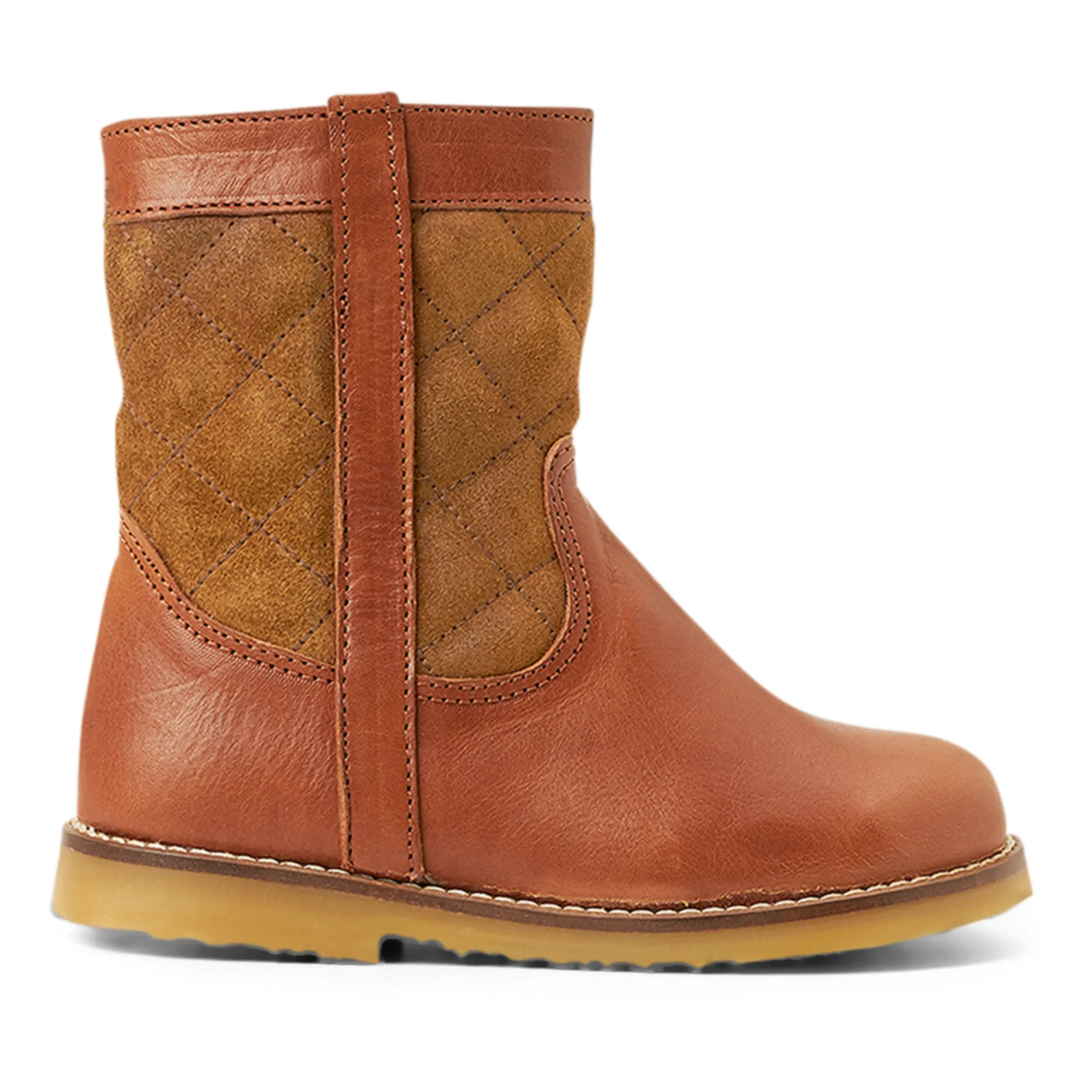 Petit Nord Cognac Lorride Zip-Up Boots