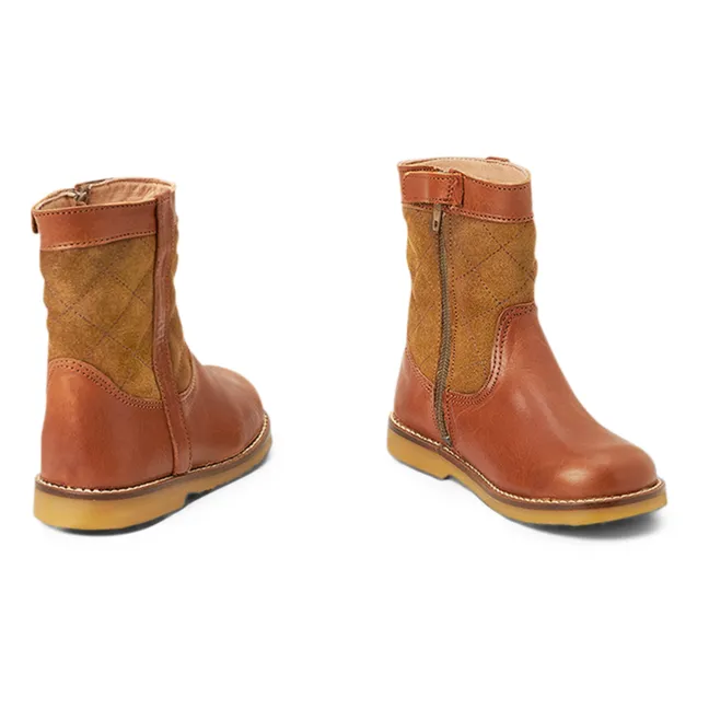 Lorride Zip-Up Boots  | Cognac