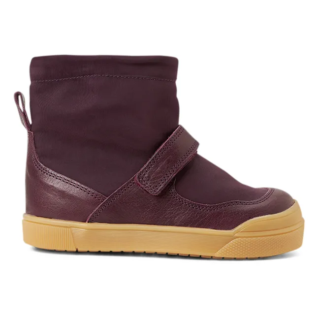 Gefütterte Zip-Stiefel Loke Nylon | Pflaume