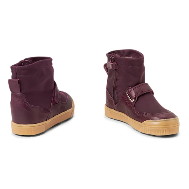 Gefütterte Zip-Stiefel Loke Nylon | Pflaume