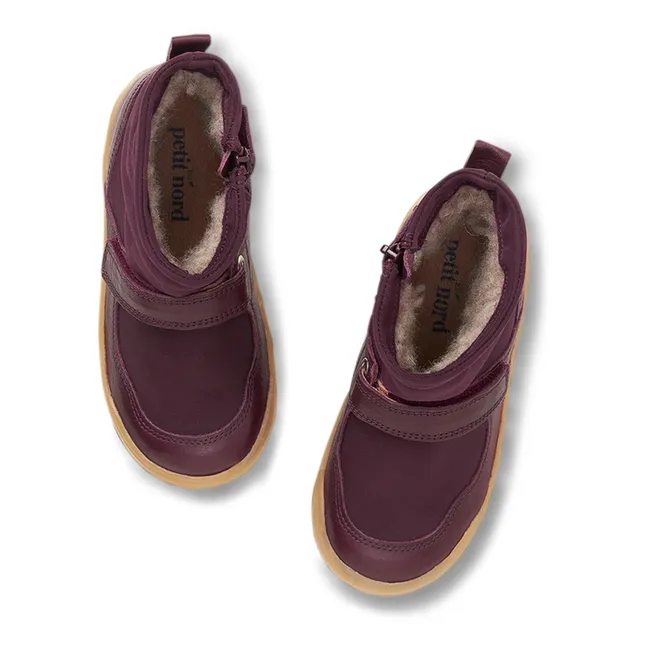 Gefütterte Zip-Stiefel Loke Nylon | Pflaume