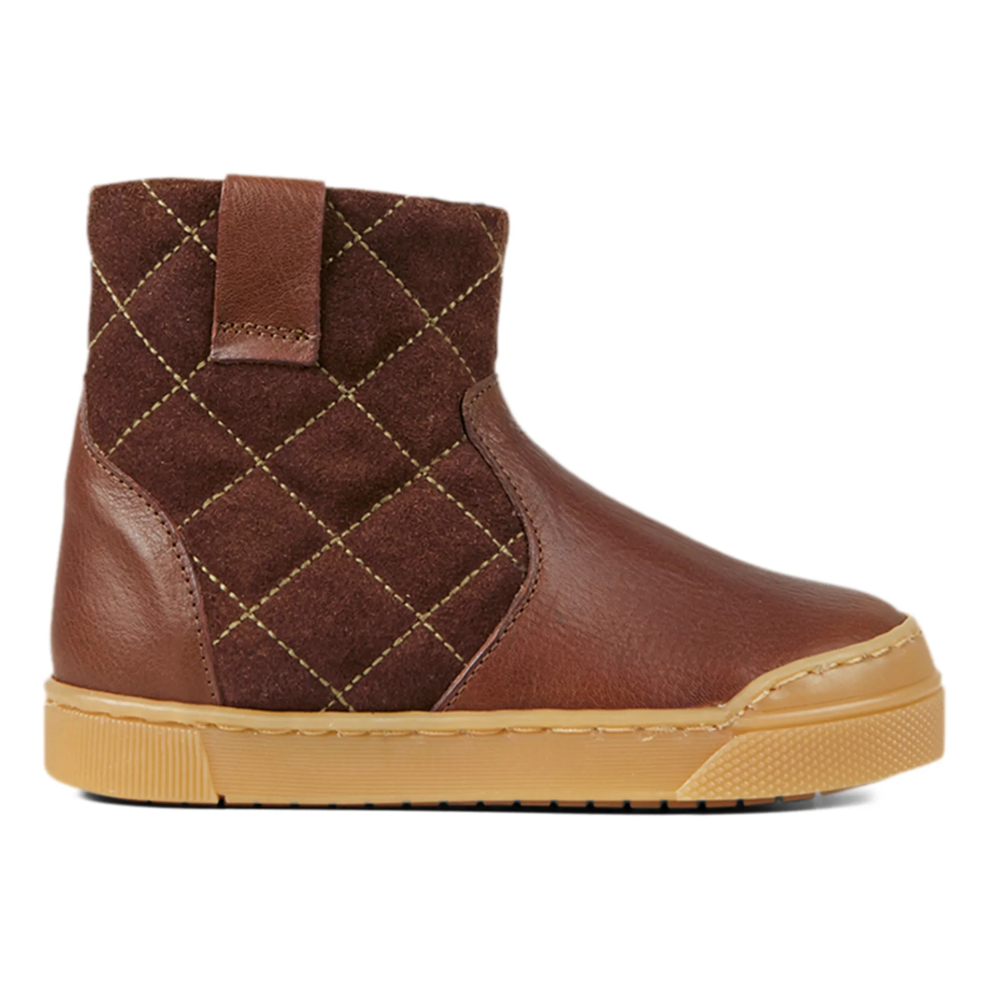 Petit Nord Brown Thor Zip-Up Boots