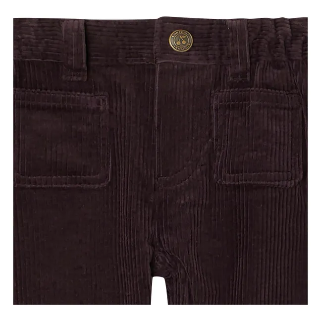 Pantalones de pana de algodón orgánico Bellino | Ciruela