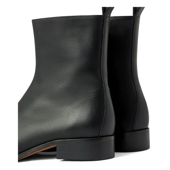 Boots West Cuir | Noir- Image produit n°3