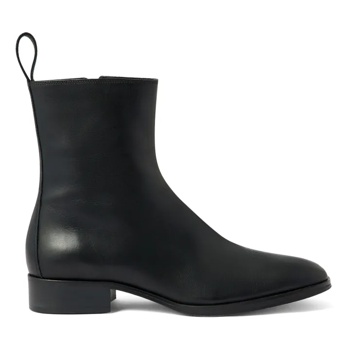 Boots West Cuir | Noir- Image produit n°2