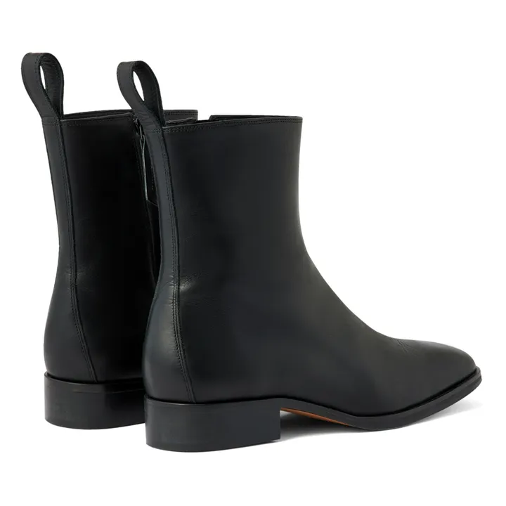 Boots West Cuir | Noir- Image produit n°1