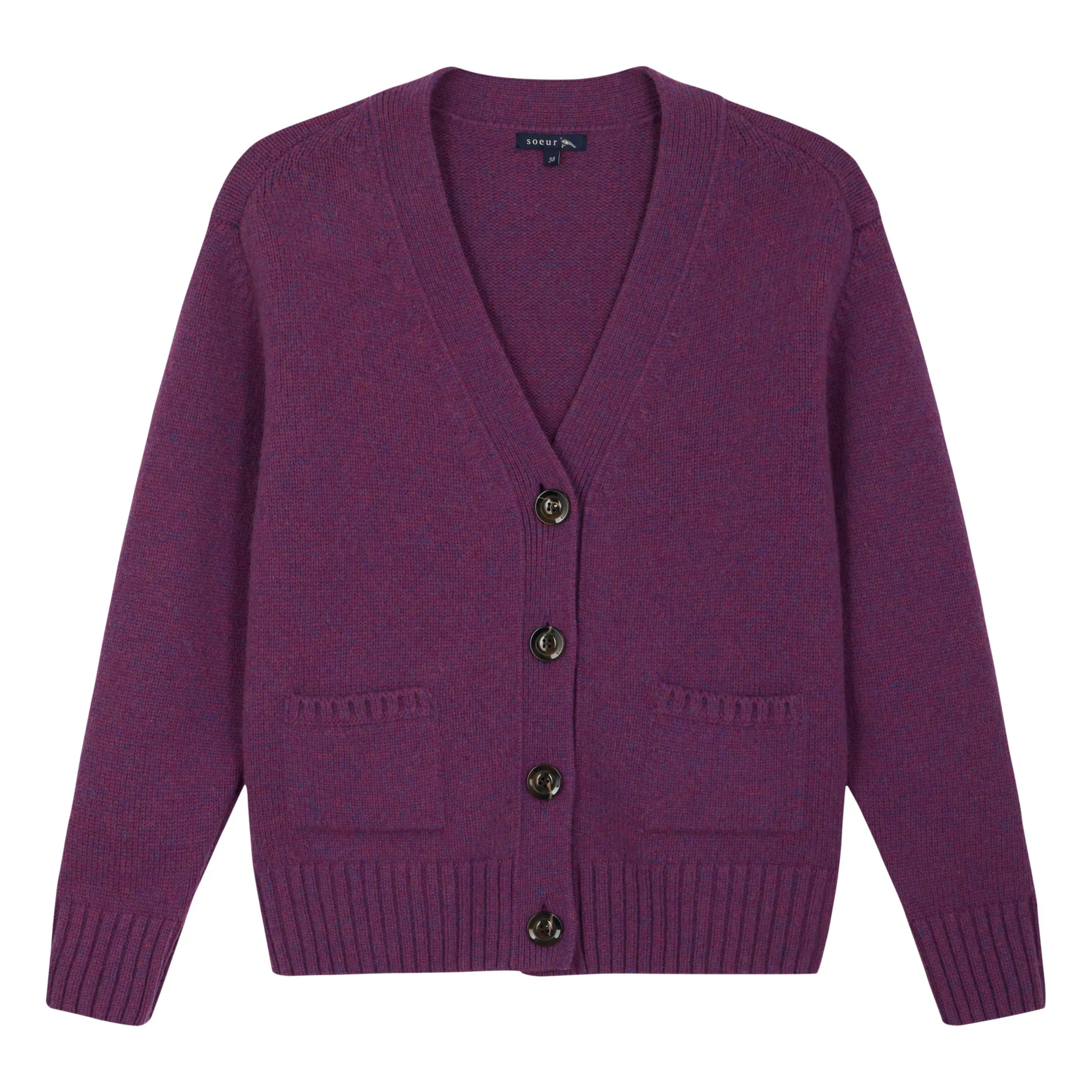 sienne(シエンヌ) novelle wool cardigan Soeur - Sergio Wool Cardigan - Purple | Smallable