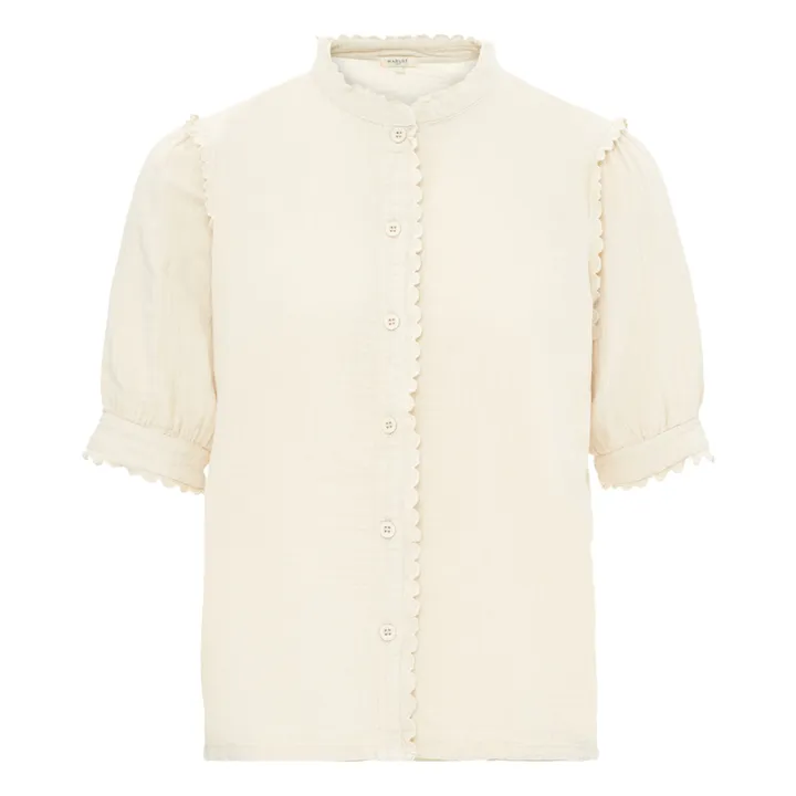 Blusa gasa de algodón Alba - Colección Mujer  | Crudo- Imagen del producto n°0