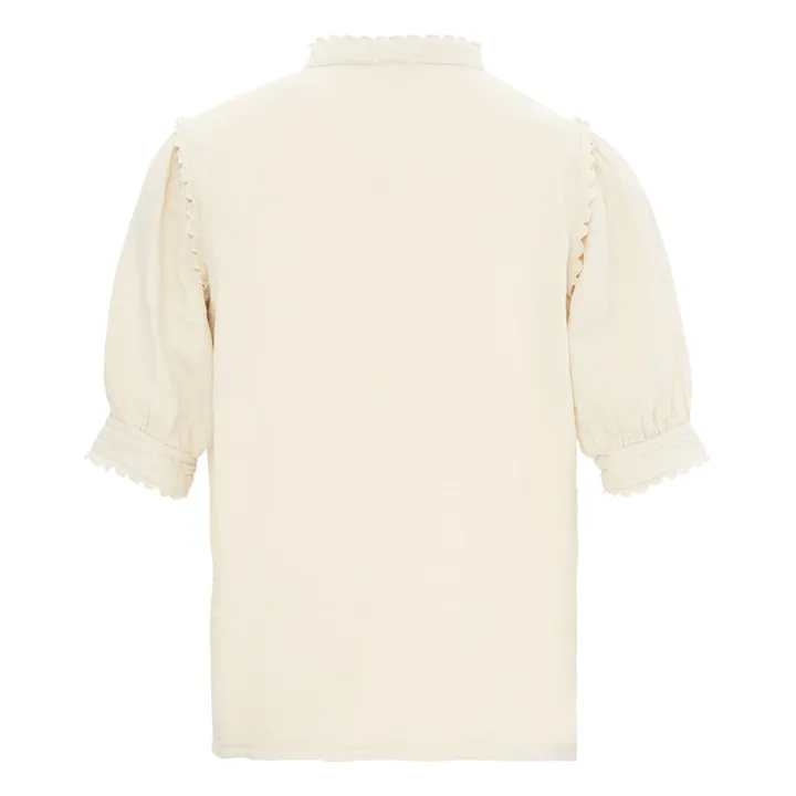 Blusa gasa de algodón Alba - Colección Mujer  | Crudo- Imagen del producto n°3