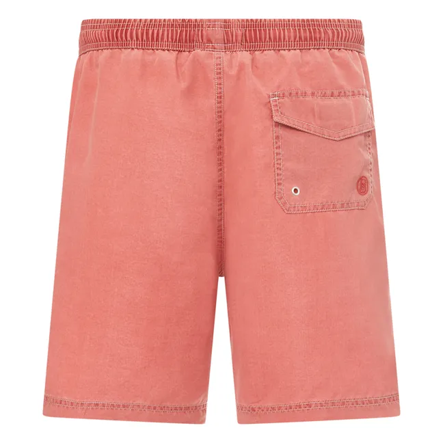Men's Stonewashed Swim Shorts | Brick red