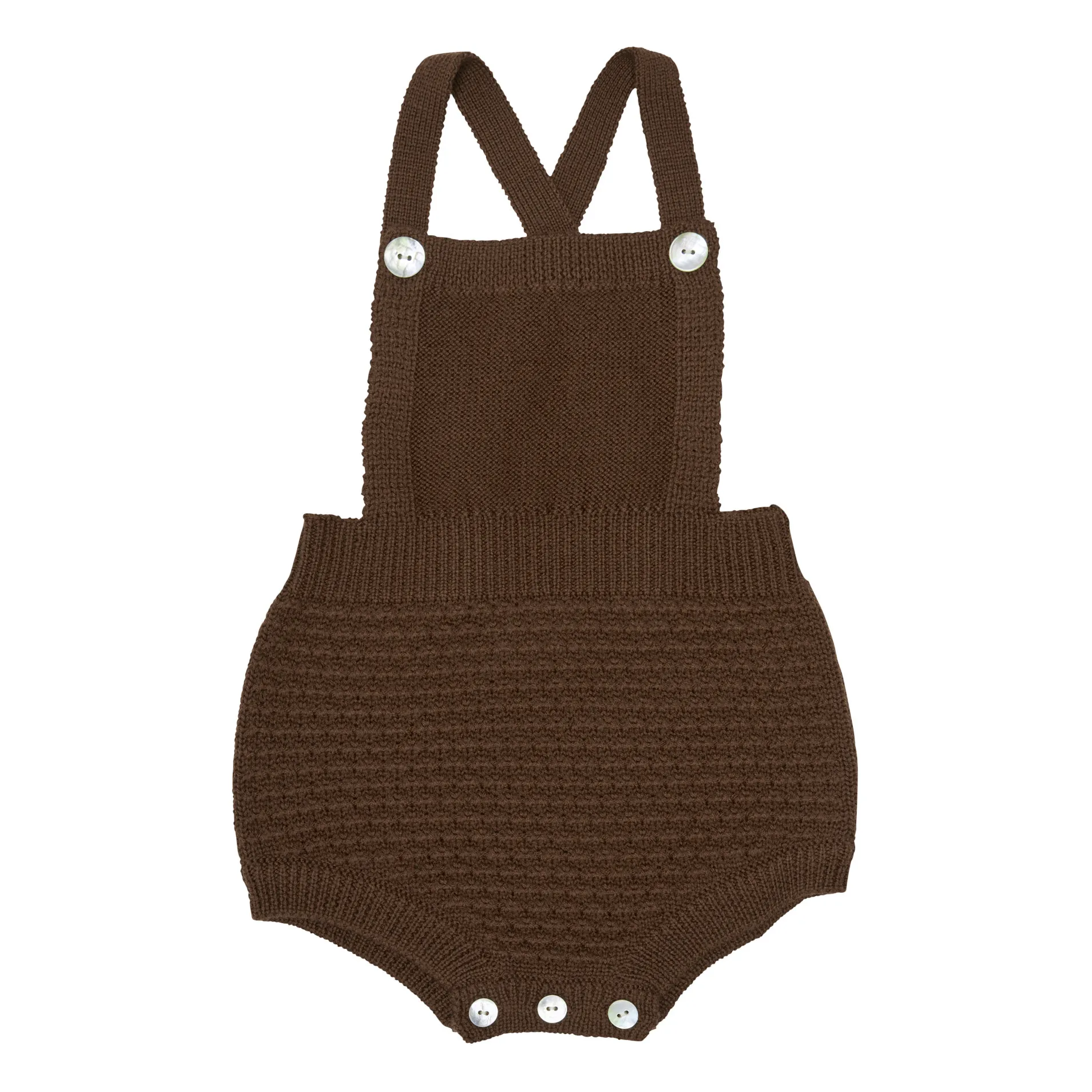 Fub Brown Merino Wool Romper