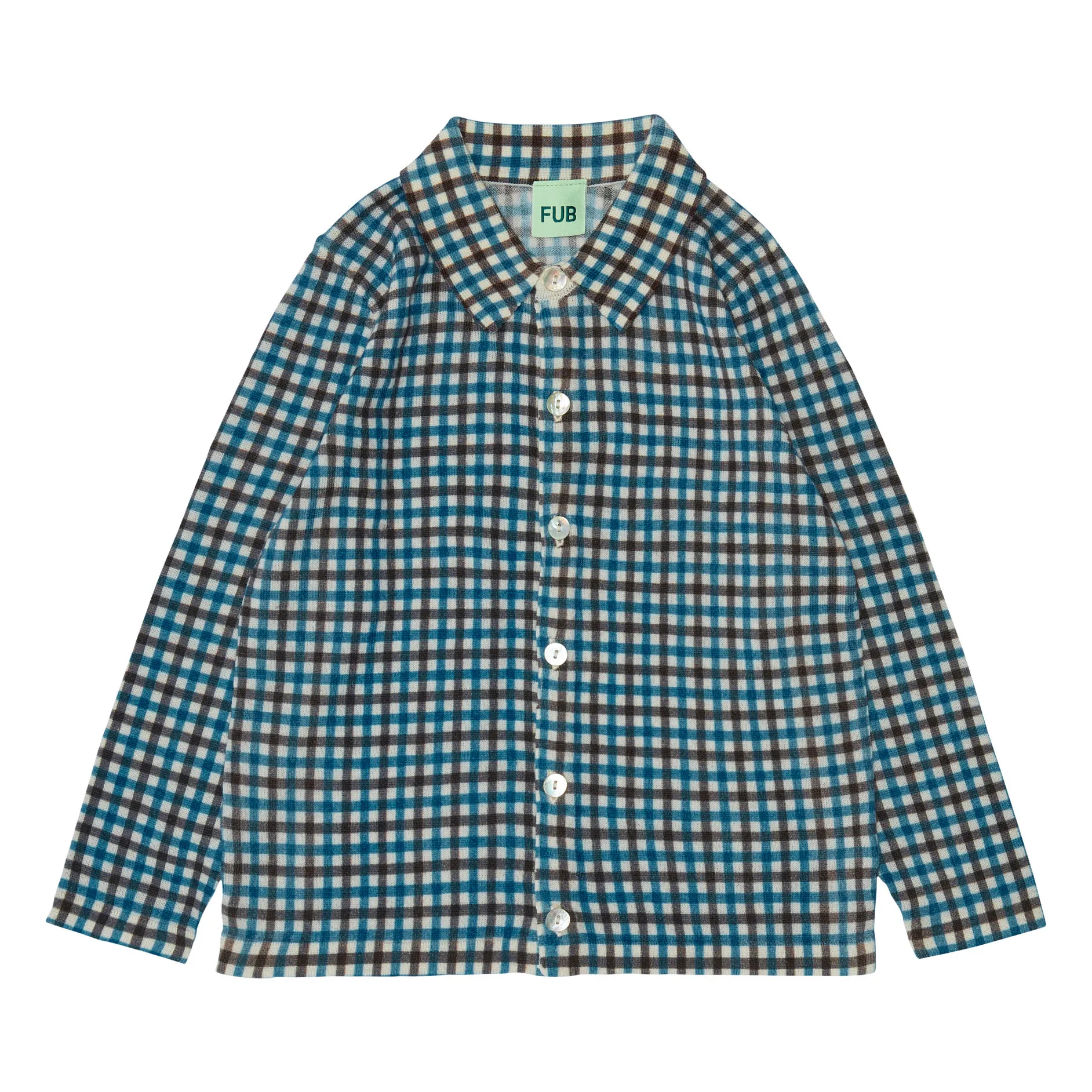 Fub Royal Blue Merino Wool Printed Shirt