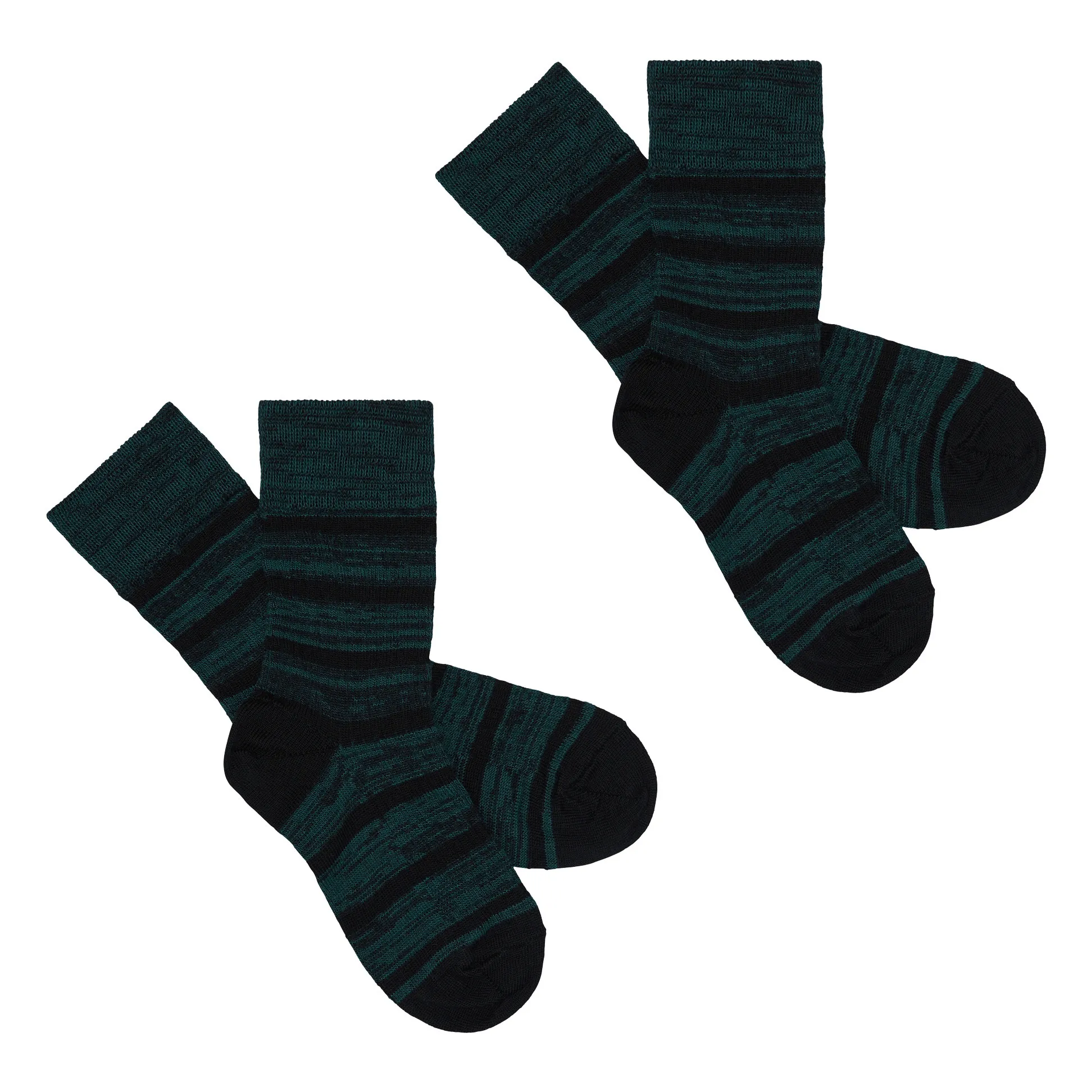 Fub Black Set Of 2 Mixed Stripes Socks