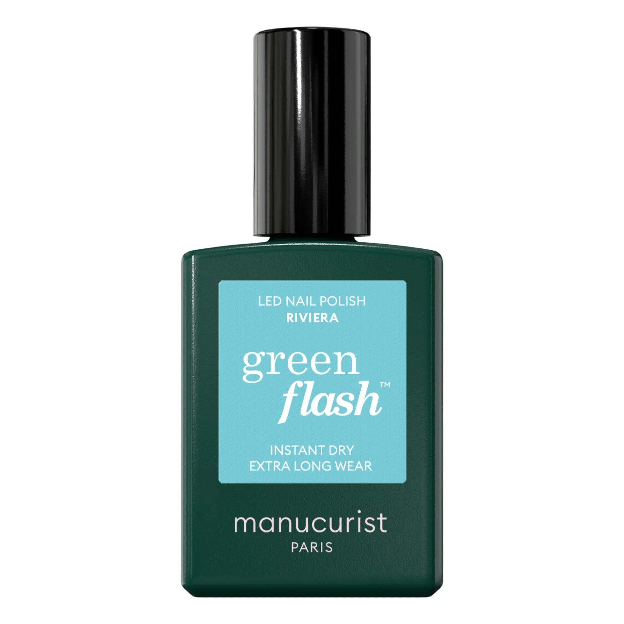 Manucurist Riviera Green Flash Semi-Permanent Nail Polish - 15 Ml