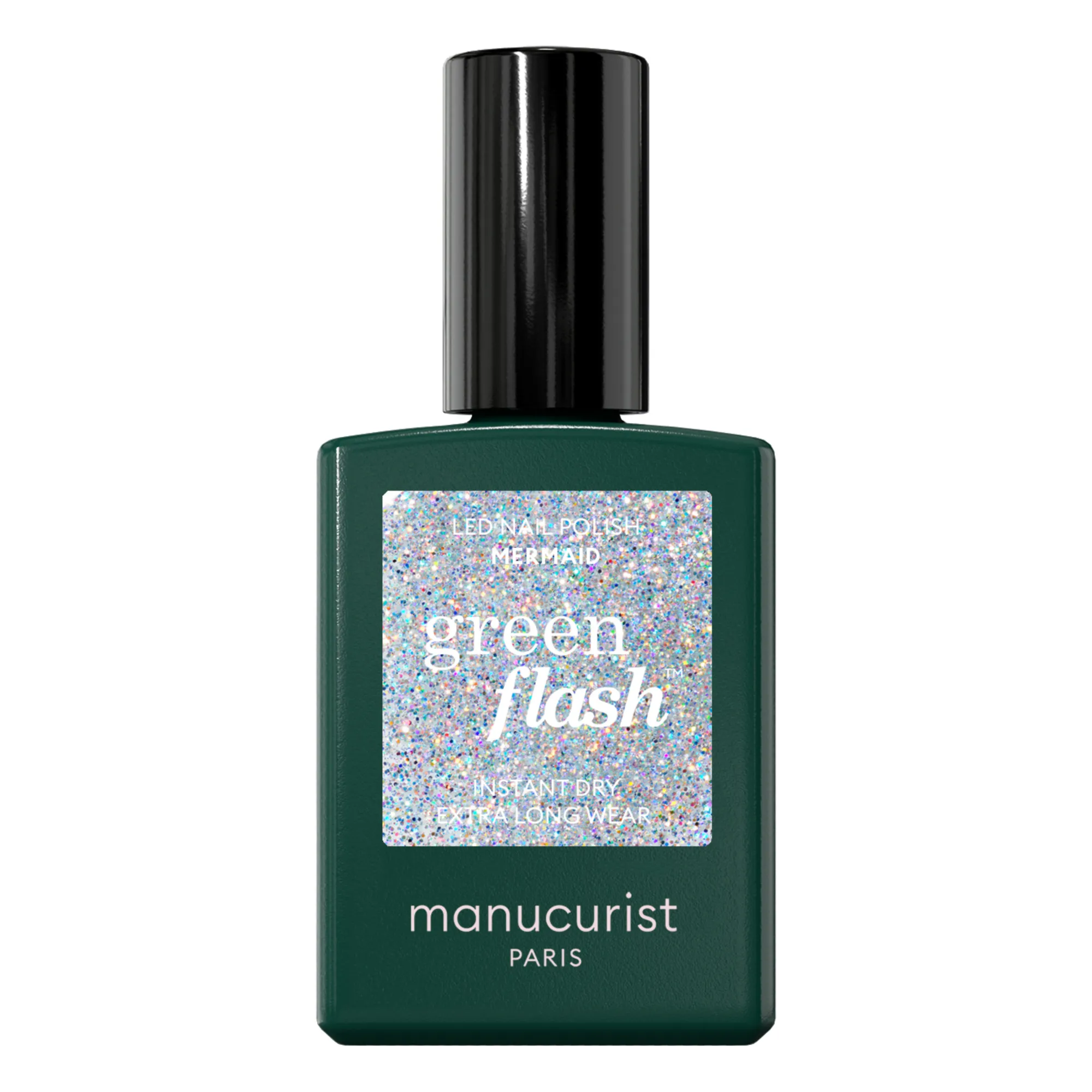 Manucurist Mermaid Green Flash Semi-Permanent Nail Polish - 15 Ml