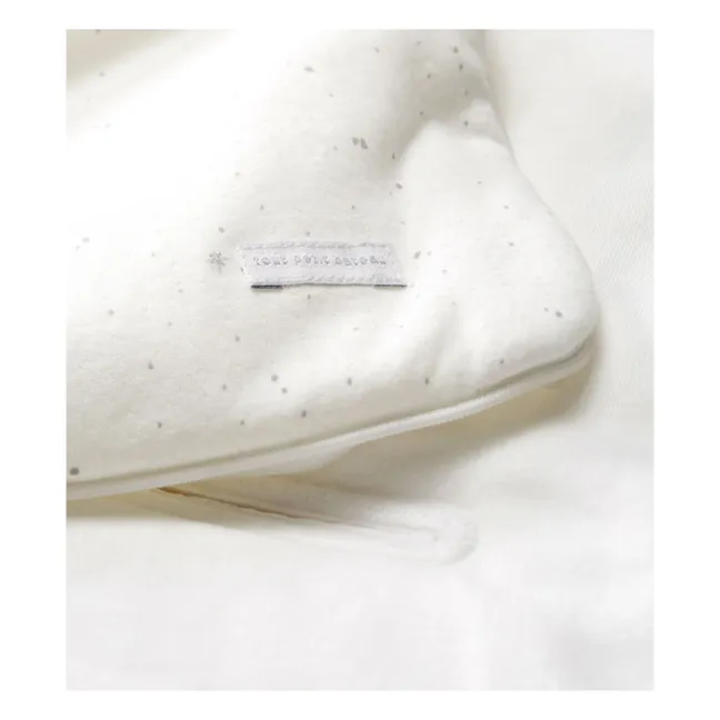 Nido de bebé con capucha acolchada de algodón Farabange | Blanco