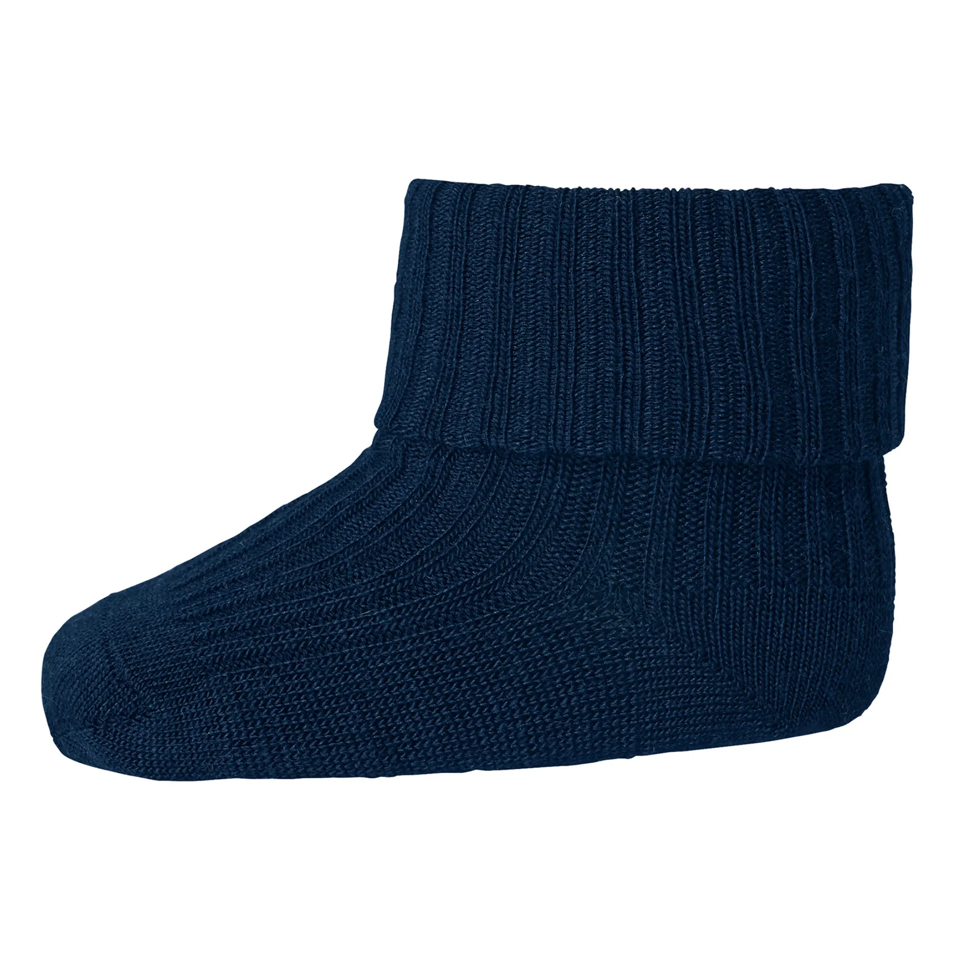Mp Denmark Navy Blue Rib Wool Socks