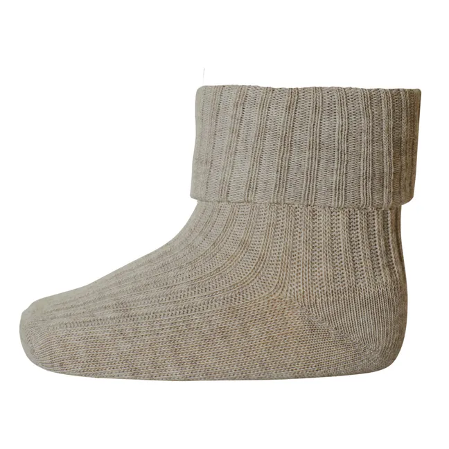 Chaussettes Rib en coton | Marron