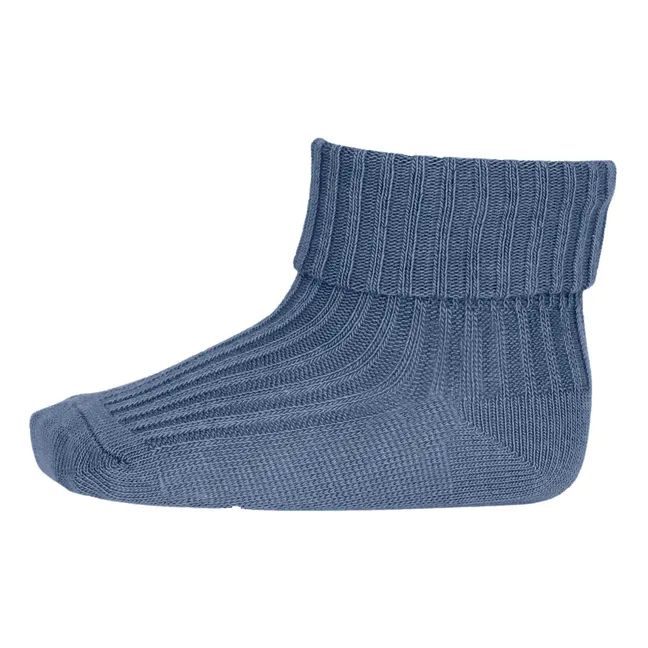 Chaussettes Rib en coton | Bleu
