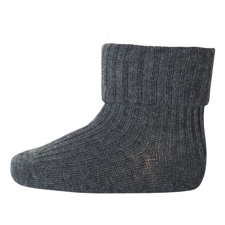 Chaussettes Rib en coton | Gris foncé- Image produit n°0