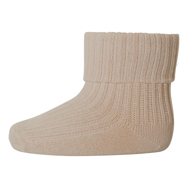Chaussettes Rib en coton | Rose