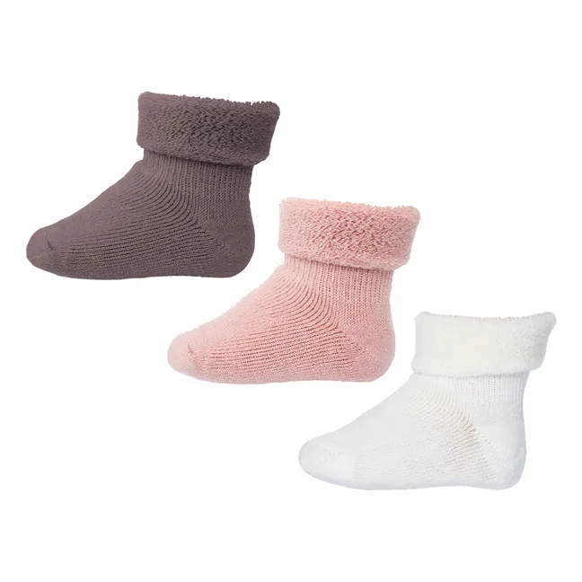 Set de 3 paires de chaussettes en laine | Violet