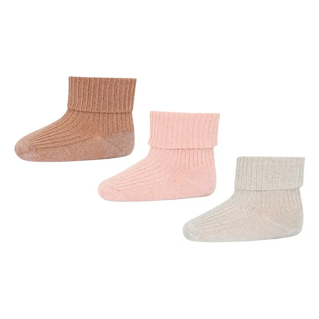 Set de 3 paires de chaussettes Ida | Rose