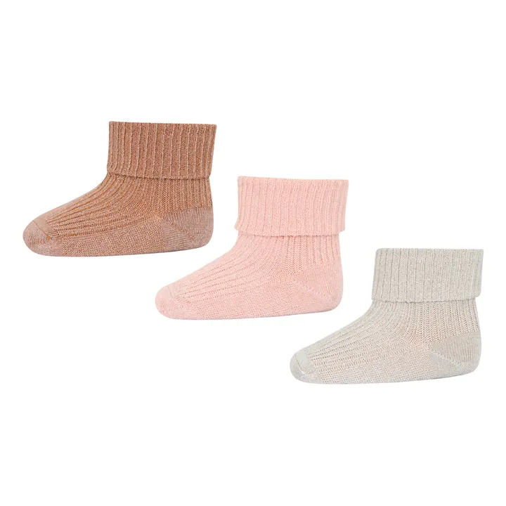 Set de 3 paires de chaussettes Ida | Rose- Image produit n°0