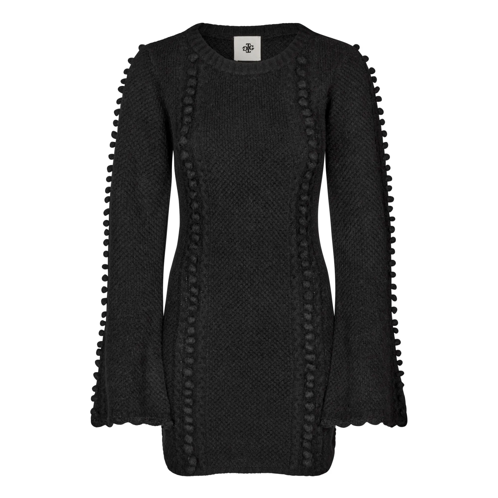 The Garment Black Verbier Pois Wool And Alpaca Dress