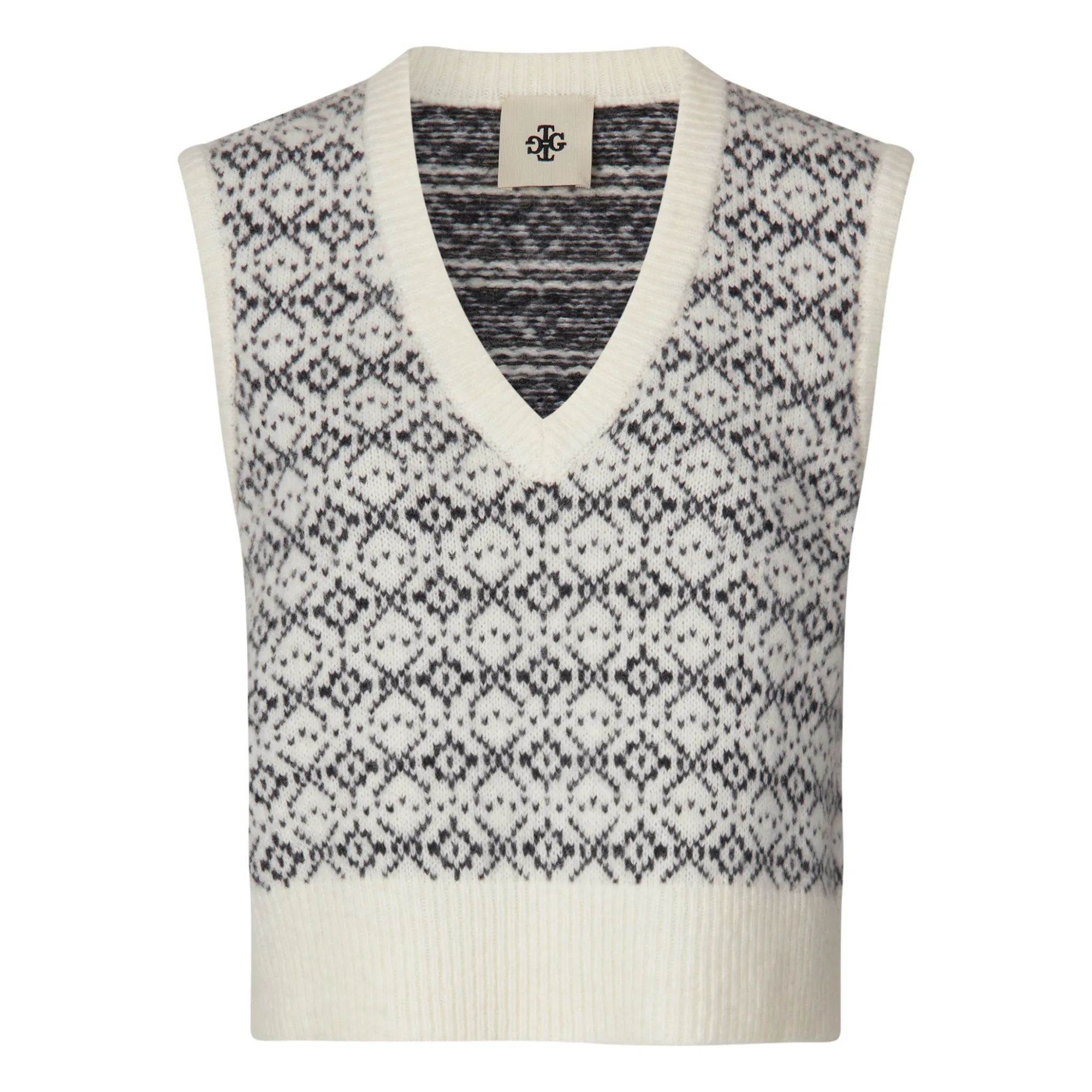 The Garment Cream Verbier Sleeveless Wool And Alpaca Sweater
