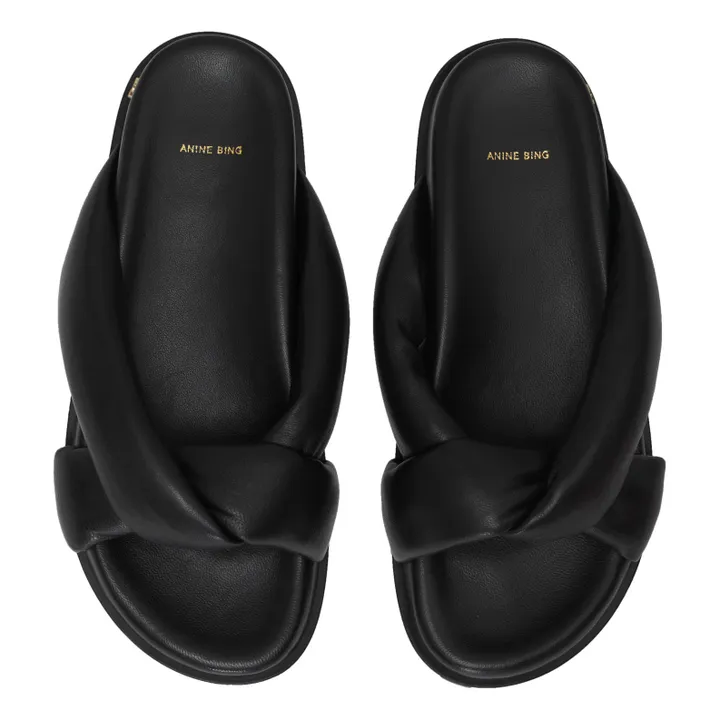 Anine Bing - Kiva Leather Sandals - Black | Smallable