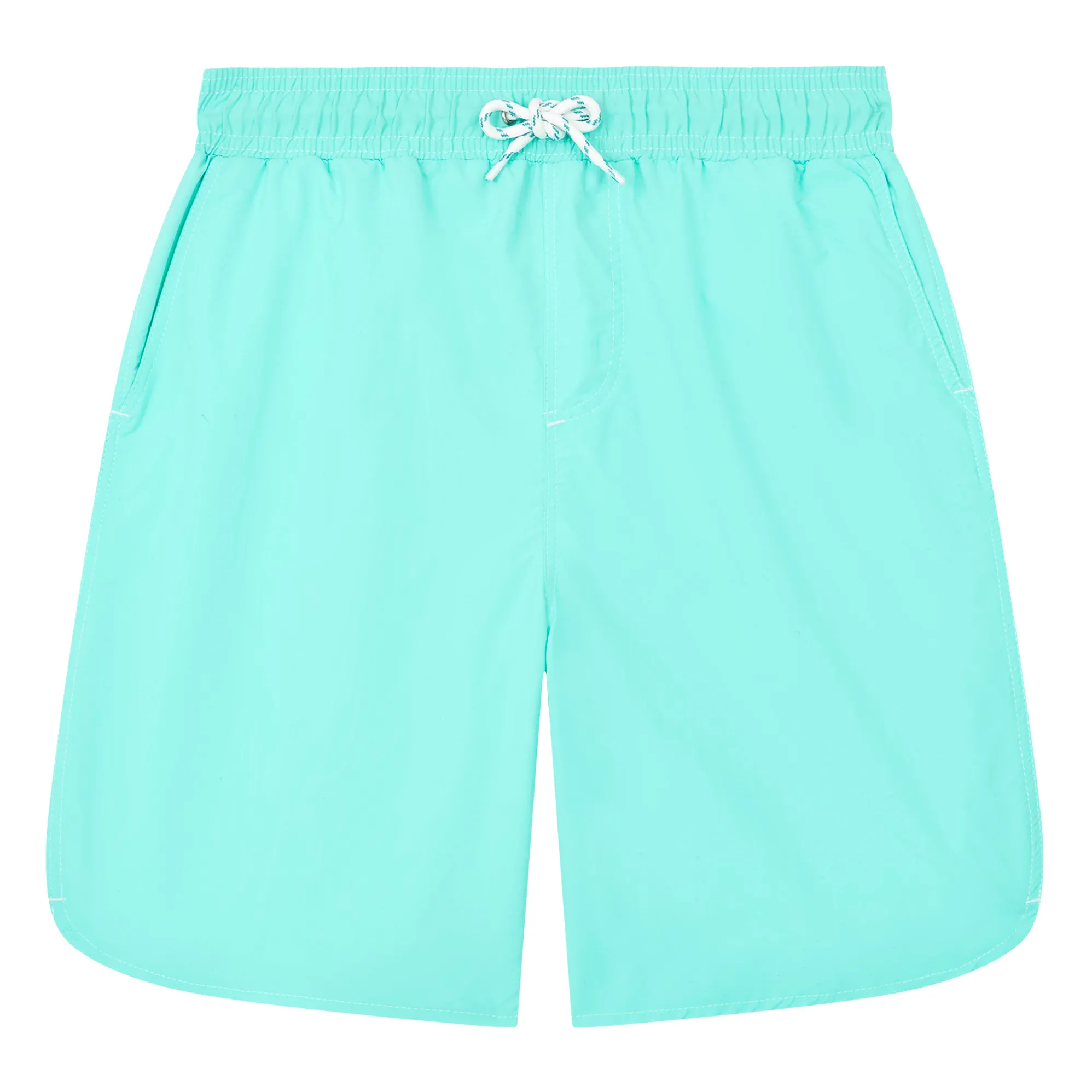 Hundred Pieces Green Water Mid-Length Swim Trunks
