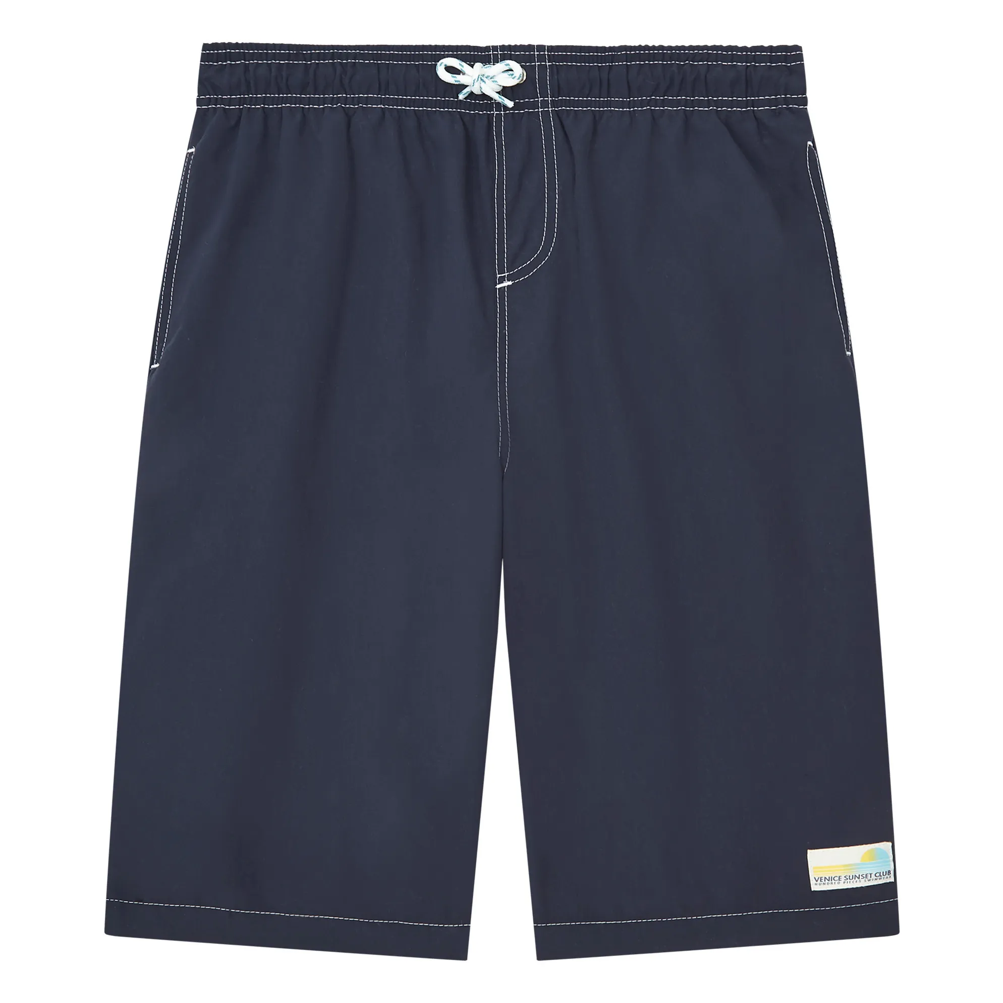 Hundred Pieces Midnight Blue Long Swim Trunks