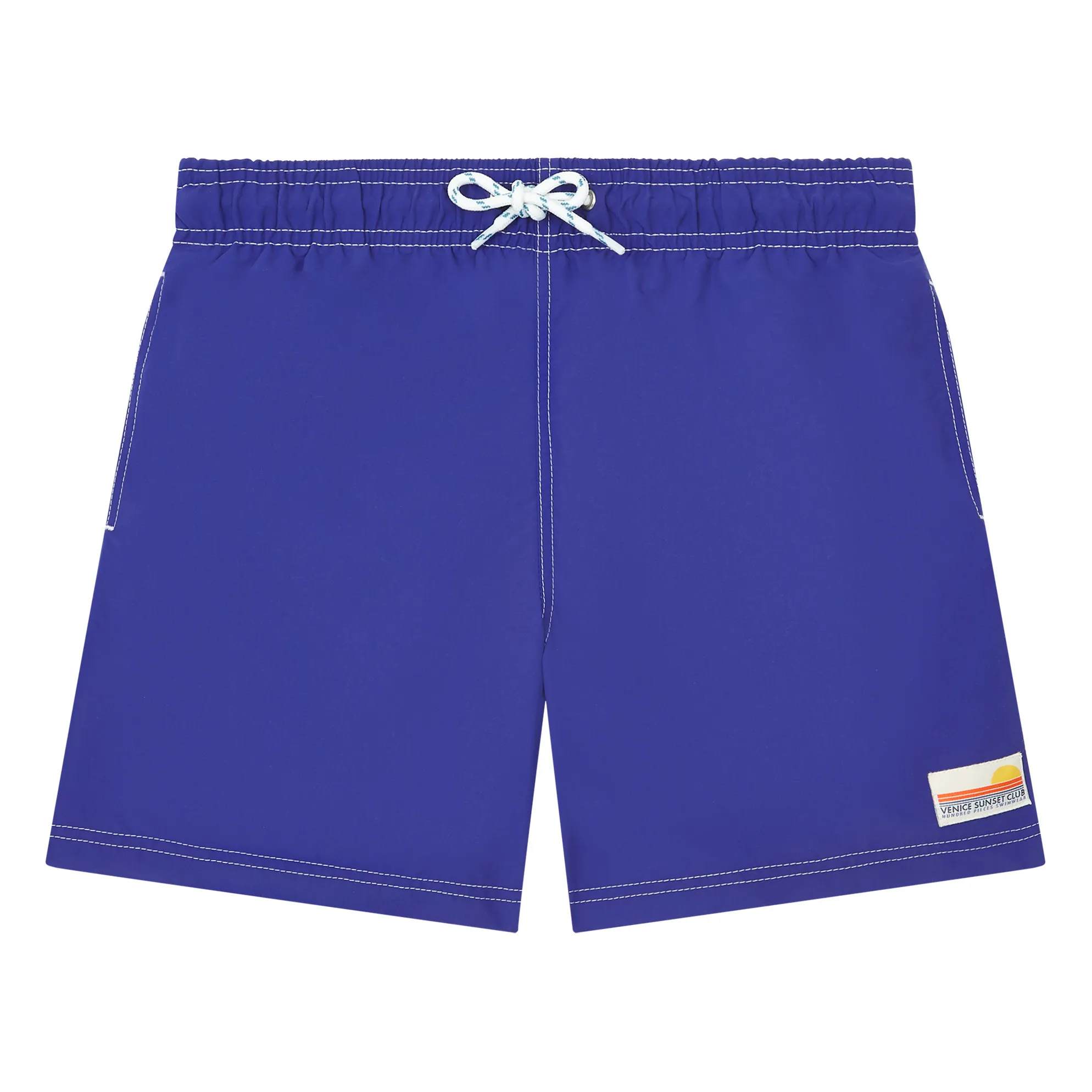 Hundred Pieces Azure Blue Short Swim Trunks