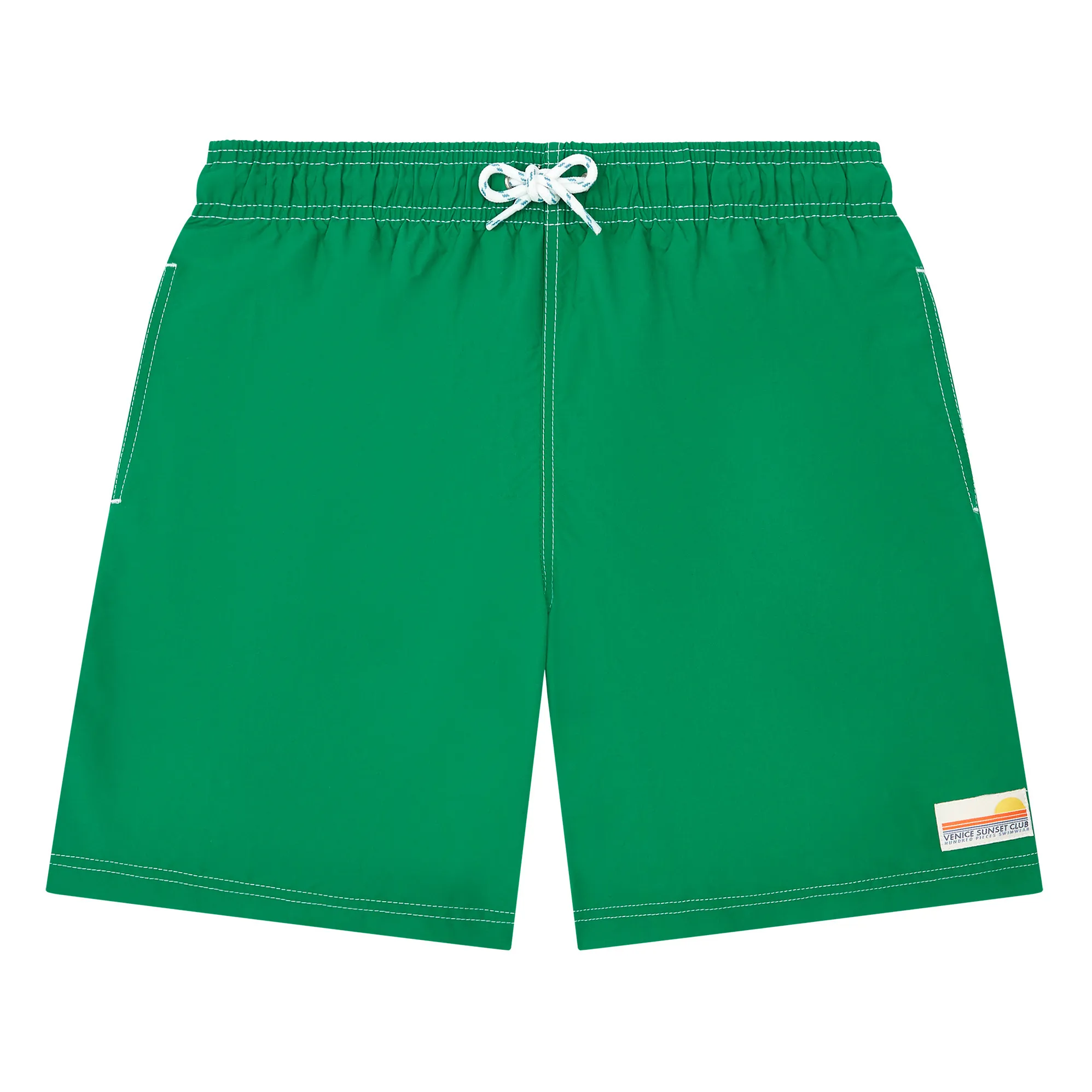Hundred Pieces Green Short Swim Trunks