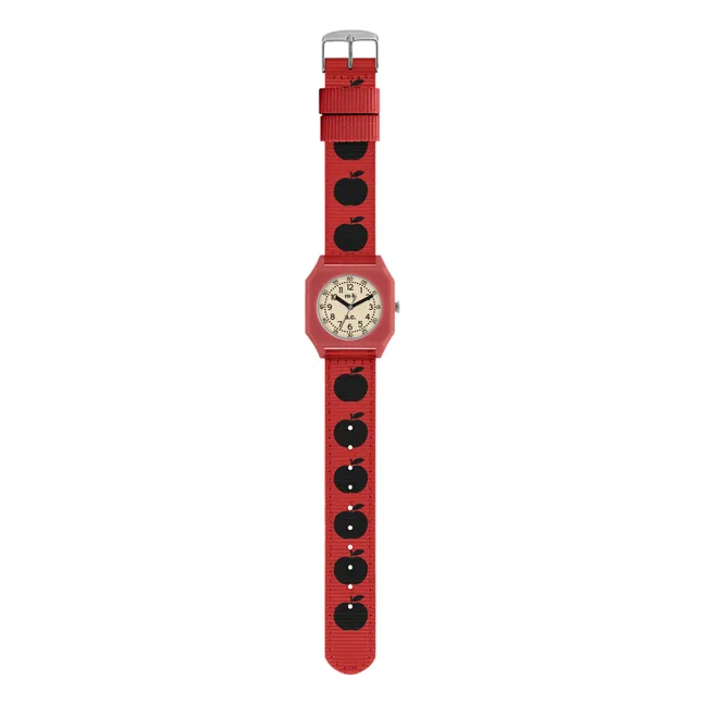 Collaboration Bobo Choses x Mini Kyomo - Recycled Nylon Apple-Print Watch | Red