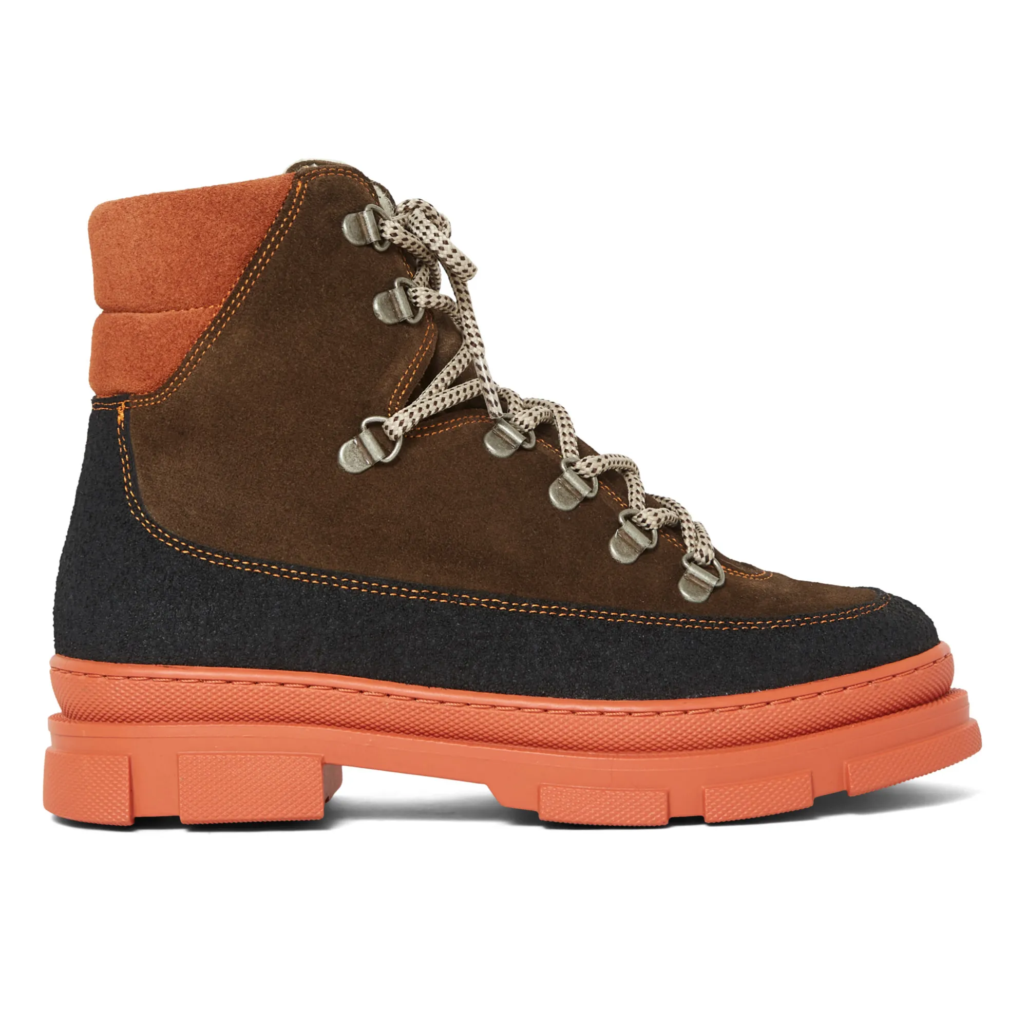 Angulus Khaki Zip Fur-Lined Chelsea Boots