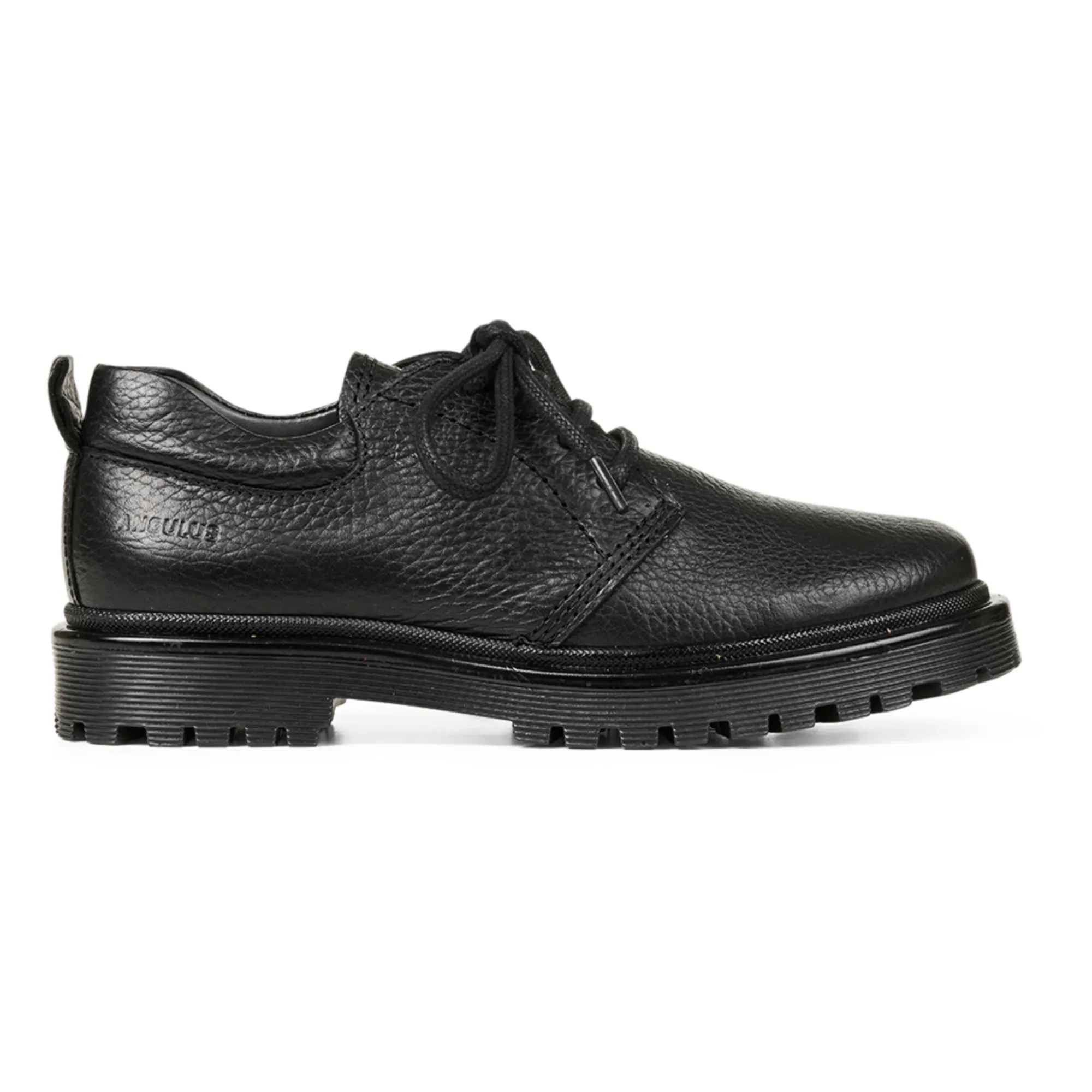 Angulus Black Lace-Up Loafers