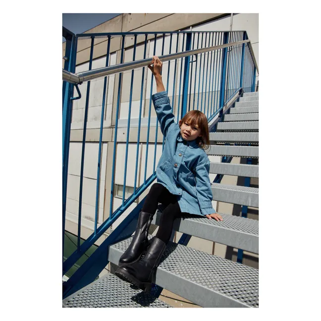 Zip Up High-Top Boots | Black