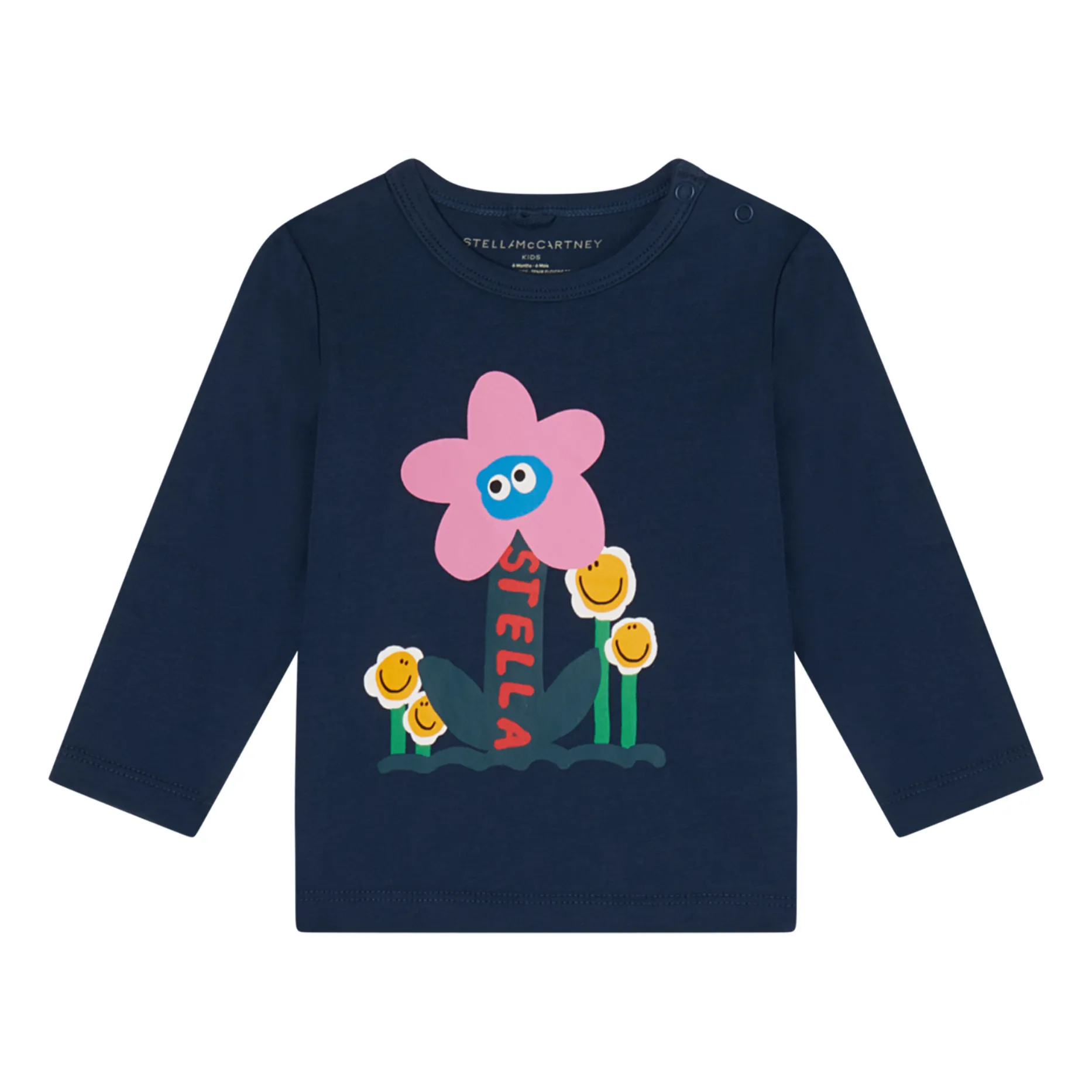 Stella Mccartney Kids Navy Blue Baby Fleur T-Shirt