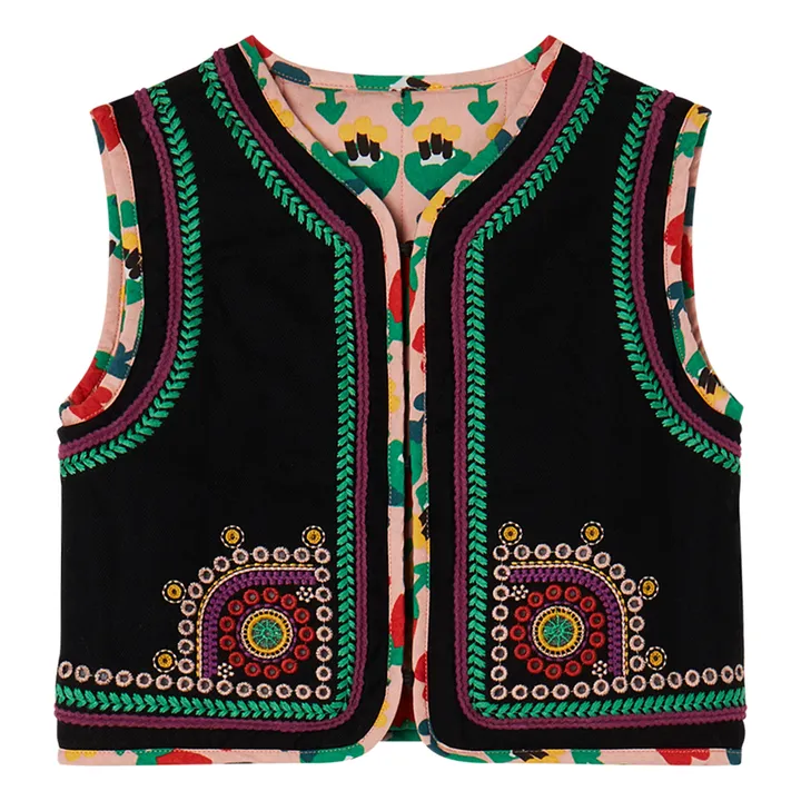 Reversible Sleeveless Jacket Black Reversible Sleeveless Jacket Black