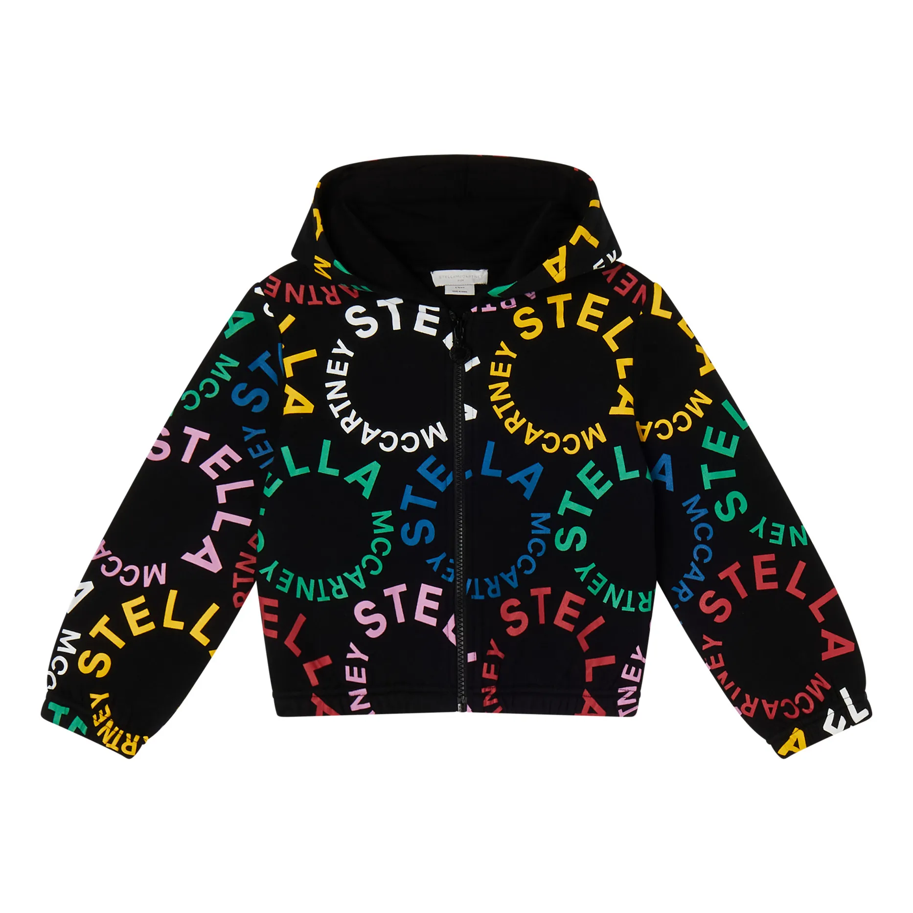 Stella Mccartney Kids Black Logo Zip Sweatshirt