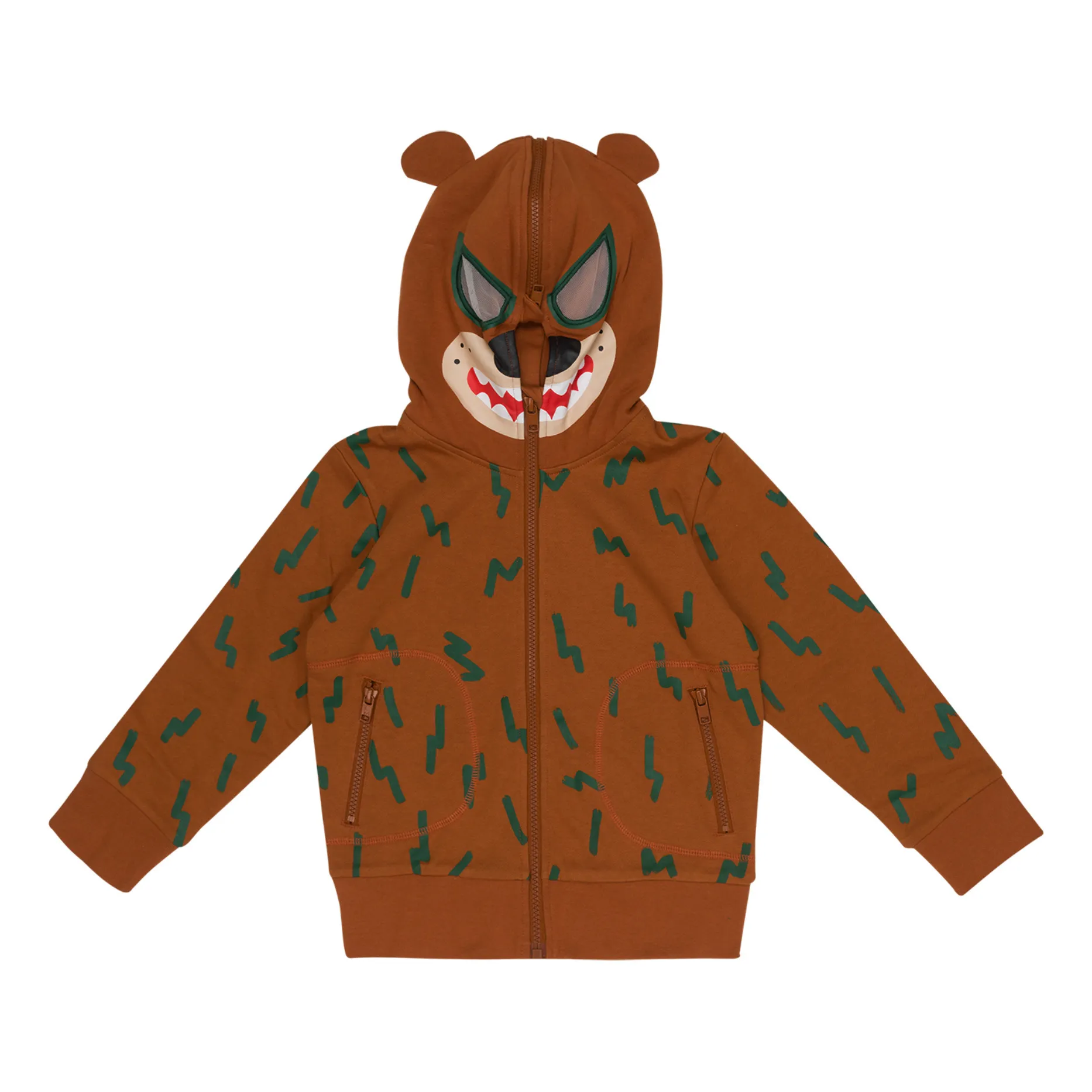 Stella Mccartney Kids Brown Bear Zip Sweatshirt