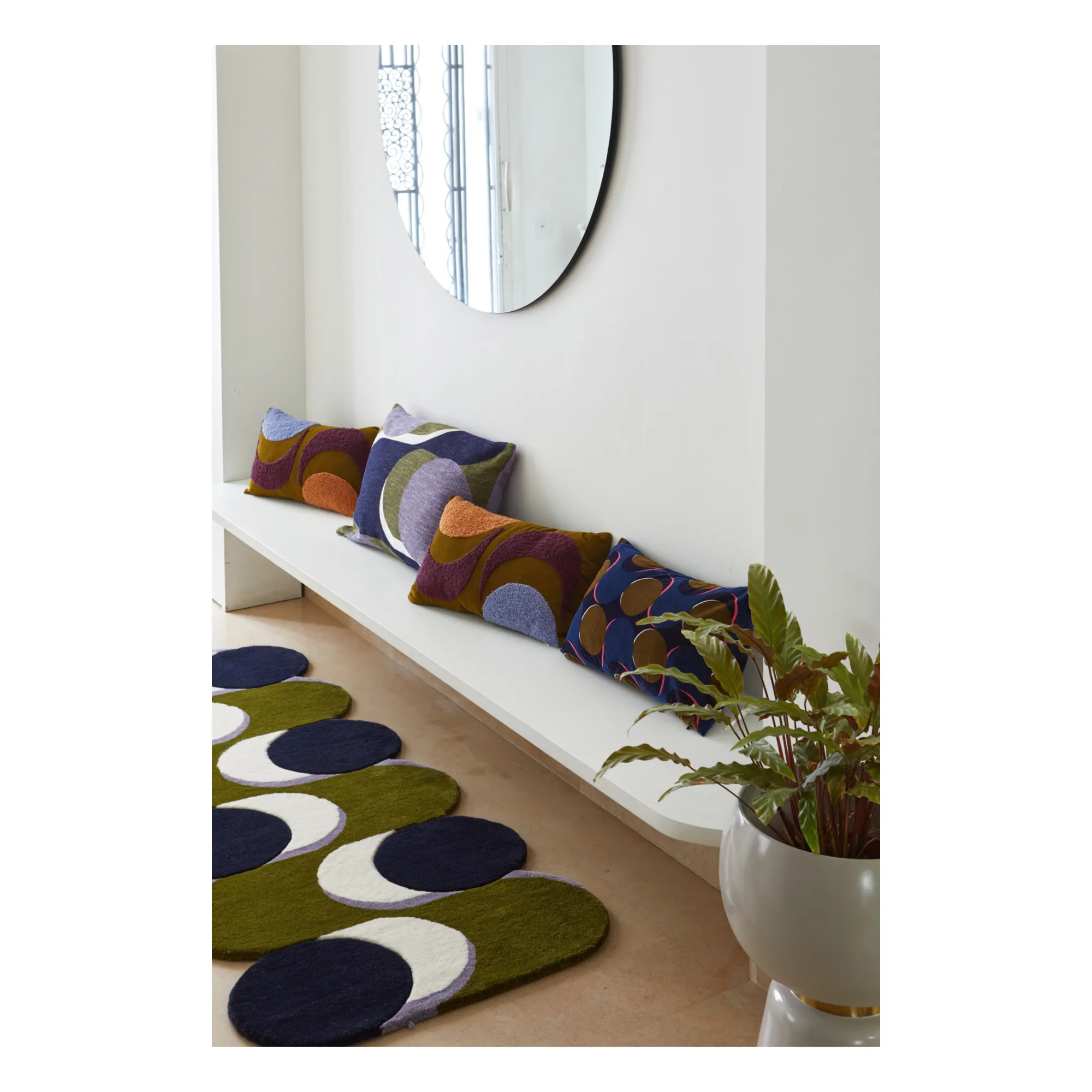 Tapis en laine Nymphe | Vert kaki- Image produit n°3