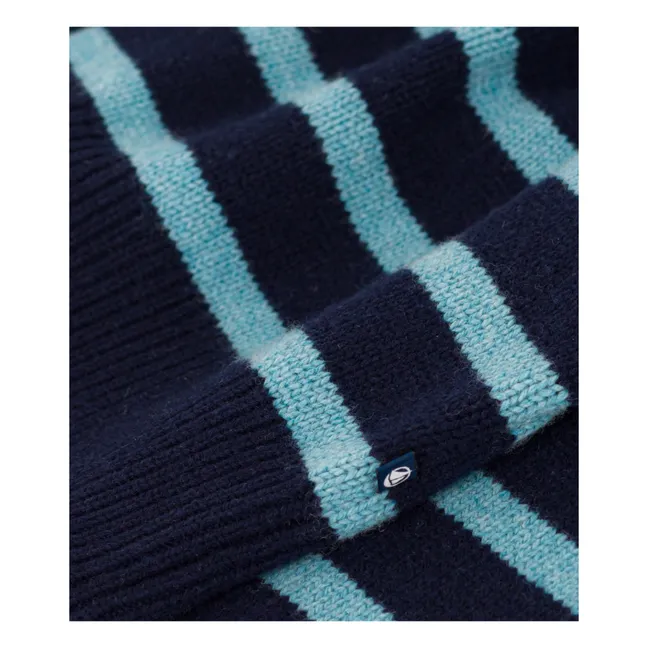 Striped Wool Sweater | Blue