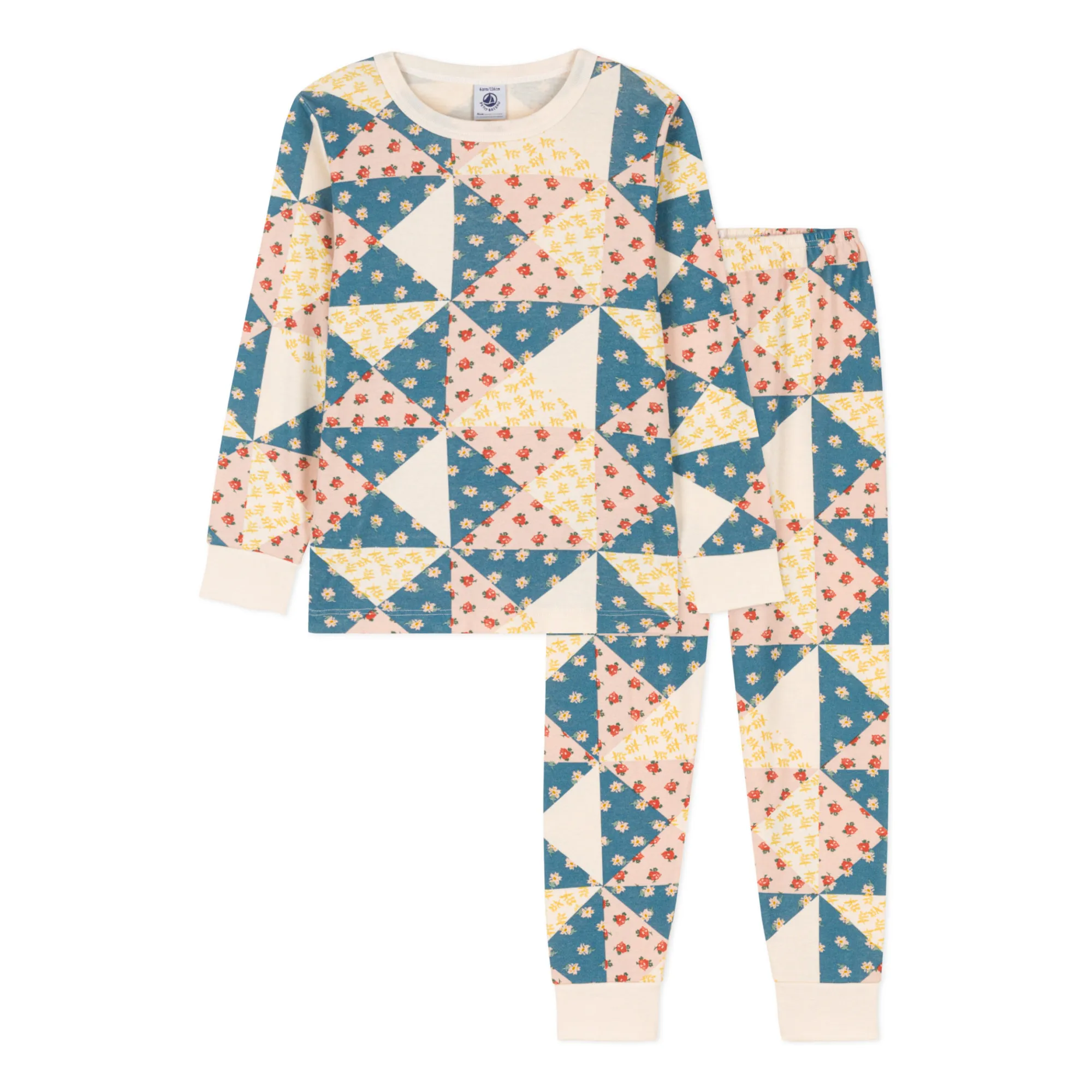Petit Bateau Ecru Patchwork Pyjamas