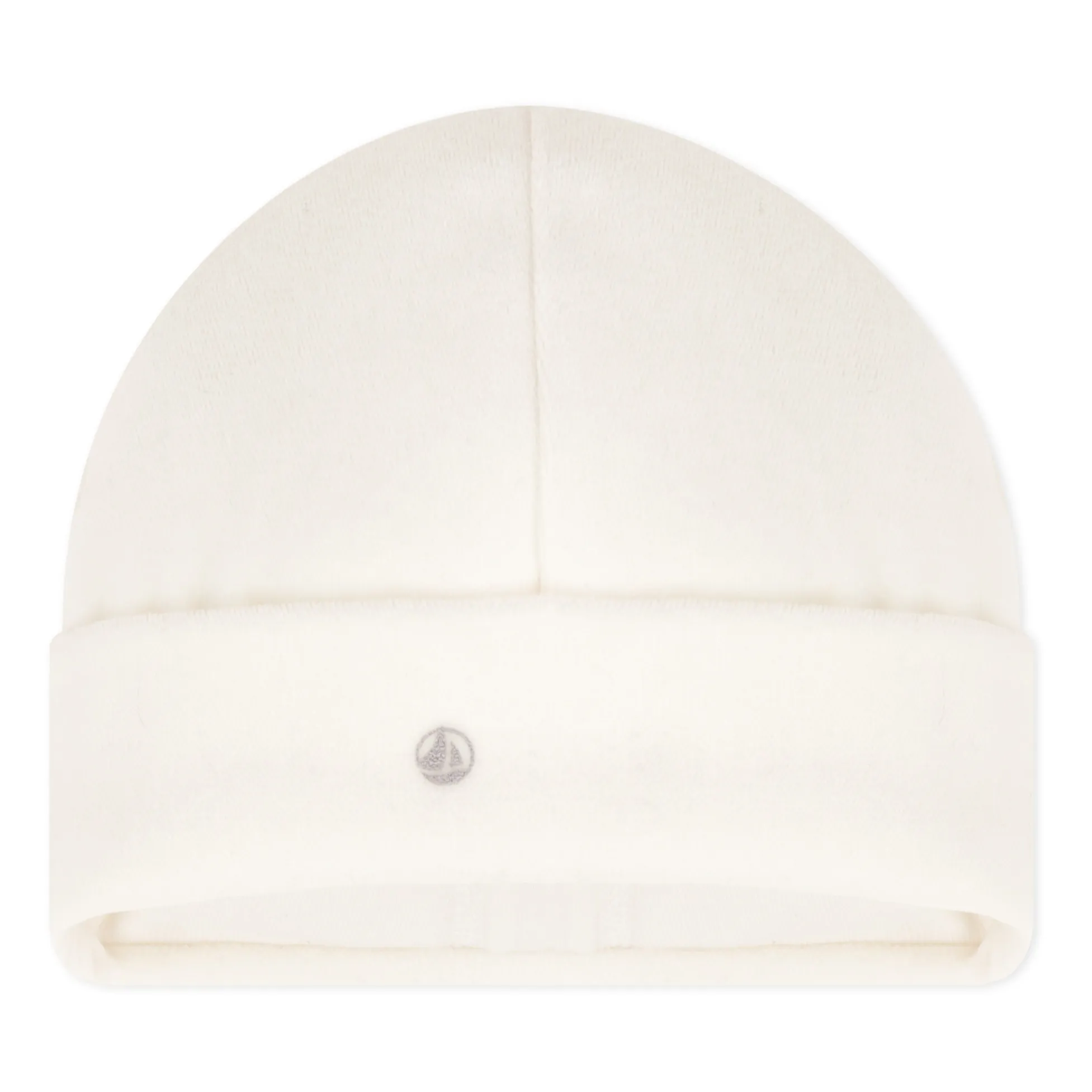 Petit Bateau Ecru Ribbed Bonnet